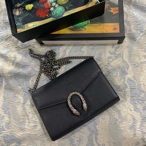 Gucci Dionysus leather mini chain bag